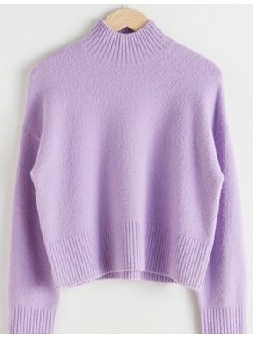 & Other Stories Lilac Mock Neck Sweater